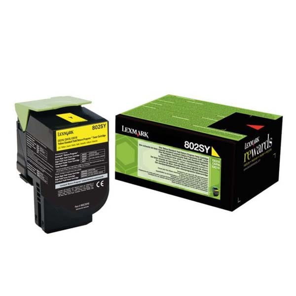 Lexmark oryginalny toner 80C2SY0, yellow, 2000s, return, Lexmark CX310dn, CX310n, CX410de, CX410, O