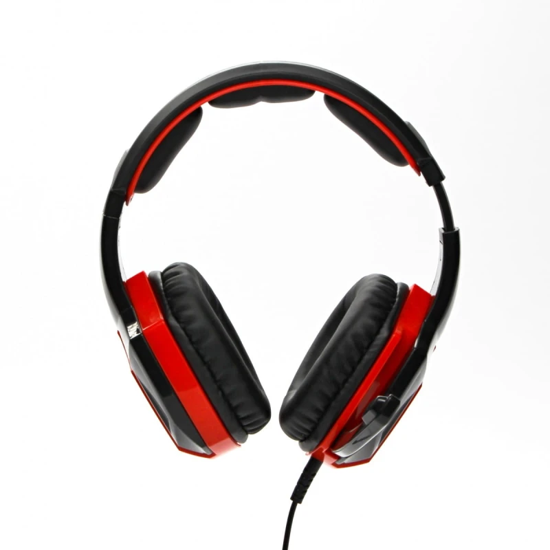 RED FIGHTER H2 Gaming Headset, słuchawki z mikrofonem, regulacja głośności, czarno-czerwona, 2x 3.5 mm jack