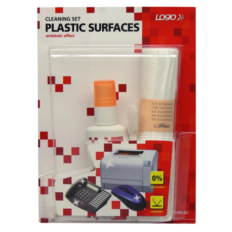 Środki czyszczące zestaw do plastiku, spray 50ml, 10 serwetek, 3 aplikatory, LOGO