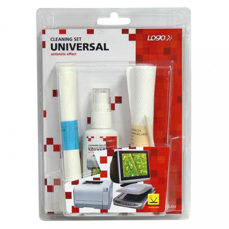 Środki czyszczące zestaw uniwersalny, spray 50ml, 10 serwetek, 3 aplikatory, LOGO
