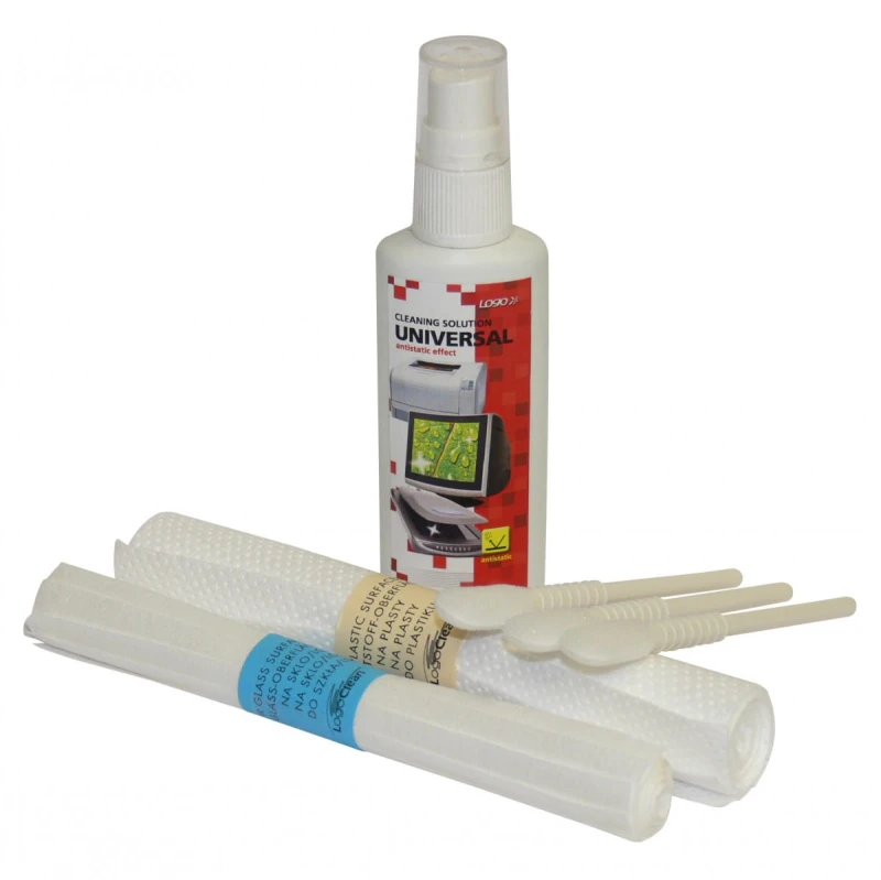 Środki czyszczące zestaw uniwersalny, spray 50ml, 10 serwetek, 3 aplikatory, LOGO