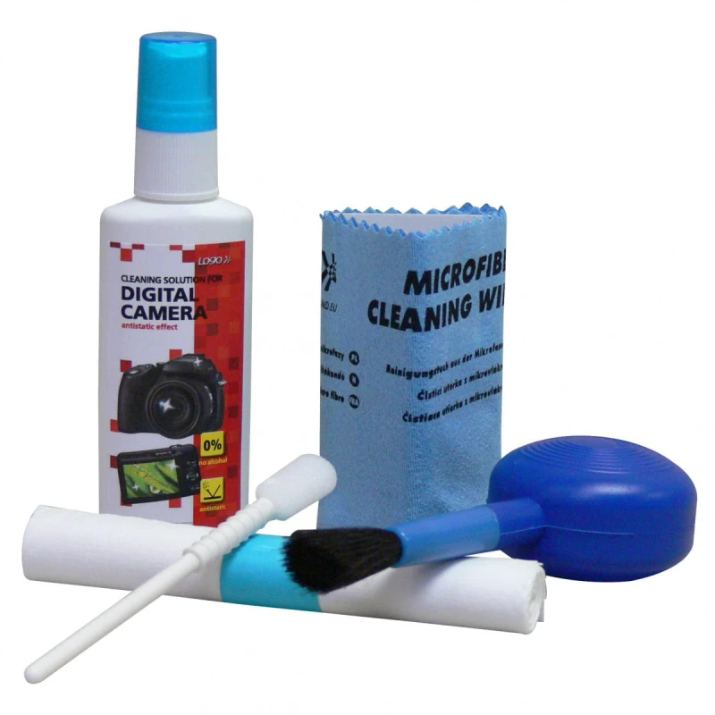Środki czyszczące zestaw, do cyfrowego aparatu fotograficznego i kamery, spray 50ml, mikrościereczka, 5, gruszka do wydmuchiwania,