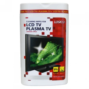 Środki czyszczące chusteczki jednorazowe, do TV LCD, TV plazmowych, kina domowego, pudełko, 50szt., Logo