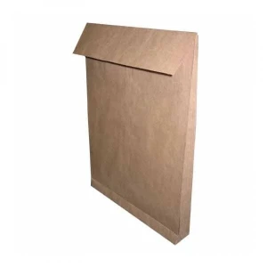 Torba na zakupy B4, 250 x 353mm, brązowa, Krpa, zawijane dno, z klapką