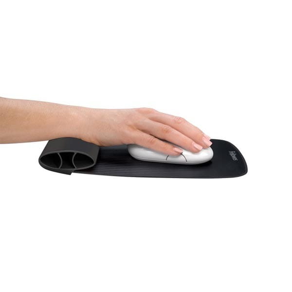 Podkładka pod mysz i nadgarstek, ergonomiczna, miękka, czarna, Fellowes