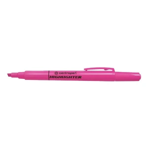 Centropen, zakreślacz 8722, różowy, 10szt, 1.4mm, ścięta końcówka