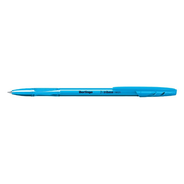 Berlingo, pióro kulkowe, niebieskie, 50szt, 0.7mm, Tribase neon