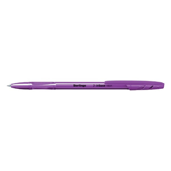 Berlingo, pióro kulkowe, niebieskie, 50szt, 0.7mm, Tribase neon