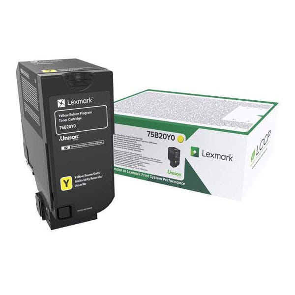 Lexmark oryginalny toner 75B20Y0, yellow, 10000s, return, Lexmark CS727de, CS728de, CX727de, O