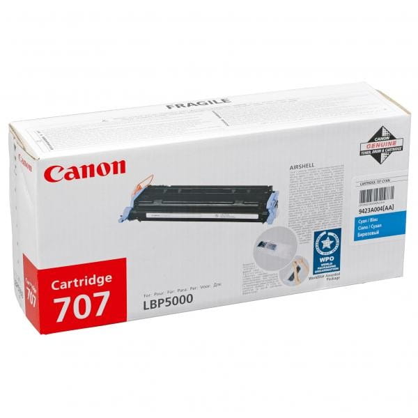 Canon oryginalny toner CRG707, cyan, 2000s, 9423A004, Canon i-SENSYS LBP5000,5100,5101, O