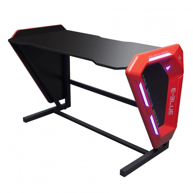 E-Blue Biurko dla gracza EGT002BK, 125x62 cm, 80,8 cm, podświetlenie