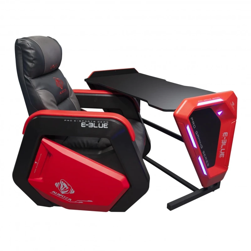 E-Blue Biurko dla gracza EGT002BK, 125x62 cm, 80,8 cm, podświetlenie