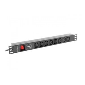 Listwa zasilająca Lanberg do RACK 1U 16A PDU 19" 8x IEC C13 2m czarna C20