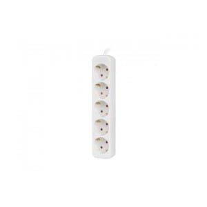 Listwa przedłużacz Lanberg 1,5m białą 5x 230V Schuko, kabel wykonany z pełnej miedzi