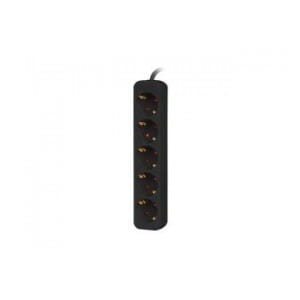 Listwa przedłużacz Lanberg 3m czarna 5x 230V Schuko, kabel wykonany z pełnej miedzi