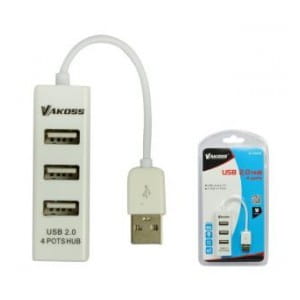 Hub USB VAKOSS TC-234UX 4xUSB 2.0 czarny