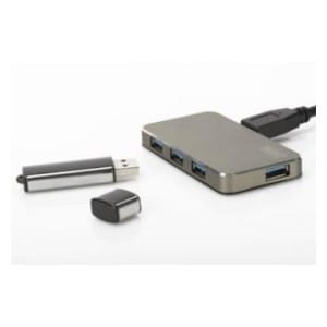 Hub/Koncentrator DIGITUS 4-portowy USB 3.0 SuperSpeed, aktywny, aluminium