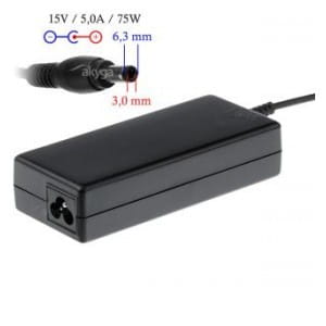 Zasilacz sieciowy Akyga AK-ND-14 do notebooka 15V/5,0A 75W 6.3x3.0 mm