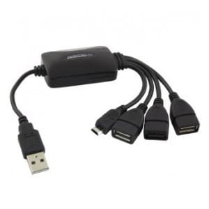 Hub USB Esperanza EA158 3xUSB 2.0 + 1x MICRO USB, czarny