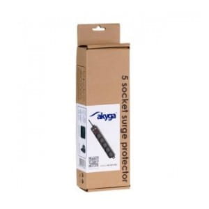 Listwa zasilająca przeciwprzepięciowa Akyga AK-SP-05U 5 gniazd, 2 x USB 5V,wyłącznik, 1.5m
