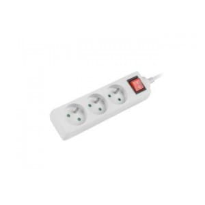 Listwa przedłużacz Lanberg 1,5m biała 3x 230V PL, kabel wykonany z pełnej miedzi