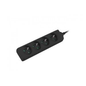 Listwa przedłużacz Lanberg 1,5m czarna 4x 230V PL, kabel wykonany z pełnej miedzi
