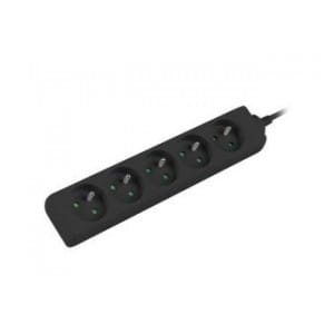 Listwa przedłużacz Lanberg 1,5m czarna 5x 230V PL, kabel wykonany z pełnej miedzi