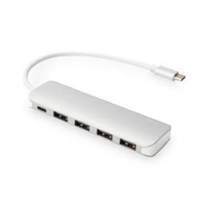 Hub USB DIGITUS 4-portowy USB 3.0 SuperSpeed z Typ C PD 3.0 aluminium