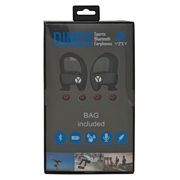YZSY DINOX Sports &amp; Outdoor, słuchawki z mikrofonem, regulacja głośności, czarna, bluetooth