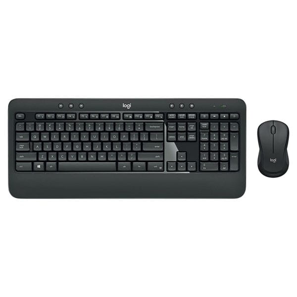Logitech MK540, Zestaw klawiatur z myszą optyczną bezprzewodową, AA, US, multimedialny, odbiornik nano z technologią Logitech Unif