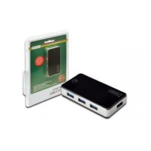 Hub USB DIGITUS DA-70231 4xUSB 3.0 aktywny czarny