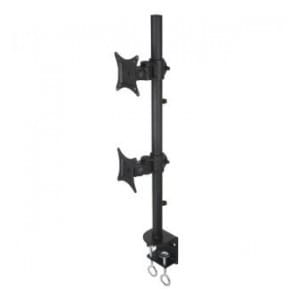 Uchwyt biurkowy Techly 13"-27", 2x10kg na 2 monitory regulowany