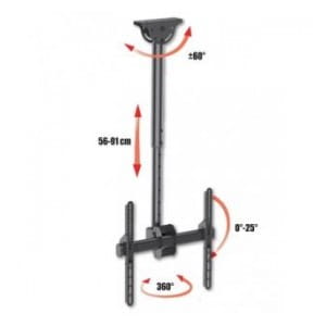 Uchwyt sufitowy Techly 32"-55", 50kg regulowany