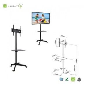 Stojak mobilny Techly 23"-55", 25kg regulowany