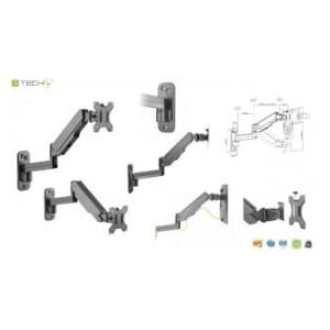 Uchwyt ścienny Techly 17"-32", 8kg Sprężyna Gazowa