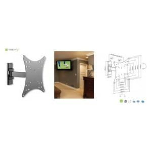 Uchwyt ścienny Techly 23"-42", 20kg obrotowy