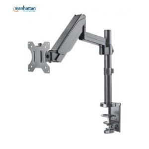 Uchwyt biurkowy LCD/LED Manhattan 17"-32", 8kg, sprężyna gazowa, czarny