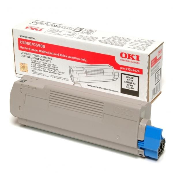 OKI oryginalny toner 43324424, black, 6000s, OKI C5800, 5900, O