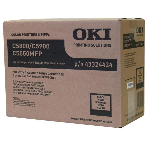 OKI oryginalny toner 43324424, black, 6000s, OKI C5800, 5900, O