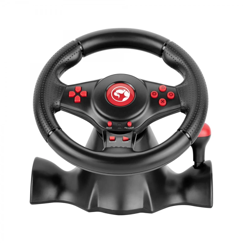 Kierownica Marvo GT-903, kierownica z pedałami i dźwignią zmiany biegów, 16przycisk, USB, czarny