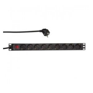 Listwa zasilająca LogiLink do szaf PDU9C02 19" 16A PDU 9x Schuko 2m czarna