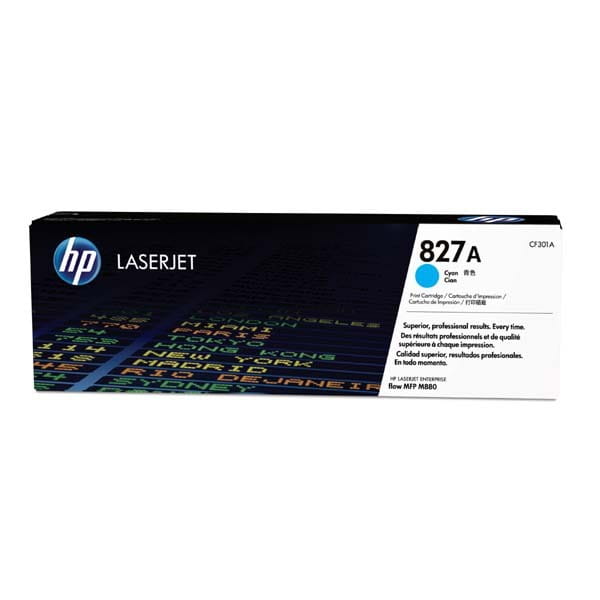 HP oryginalny toner CF301A, cyan, 32000s, HP 827A, HP Color LaserJet MFP M880z, 850g, O