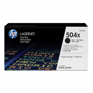 HP oryginalny toner CE250XD, black, 10500s, HP 504X, HP Color LaserJet CP3525, CP3527, CP3529, dual pack, 2szt, O