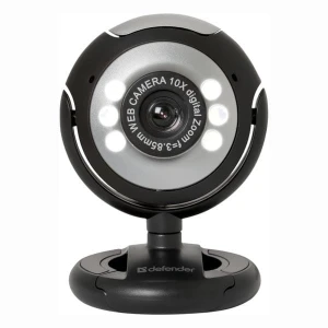 Defender Web kamera C-110, 0.3 Mpix, USB 2.0, czarno-szara, na notebook/LCD