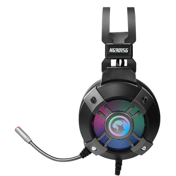 Marvo HG9015G, słuchawki z mikrofonem, regulacja głośności, czarna, USB