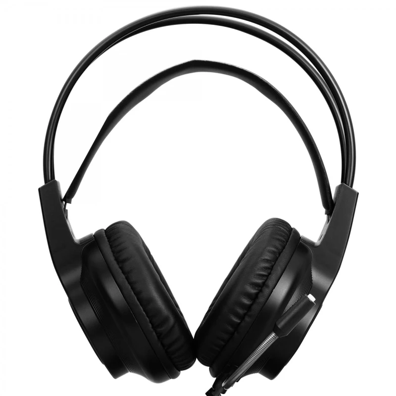 Marvo HG8935, słuchawki z mikrofonem, regulacja głośności, czarna, podświetlona, 3.5 mm jack + USB