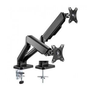 Uchwyt biurkowy 2xLCD/LED Techly 17"-32" 2x(2-9kg) Amortyzator gazowy