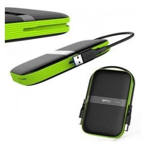 Dysk zewnętrzny Silicon Power ARMOR A60 2TB 2,5" USB 3.0 BLACK-GREEN/PANCERNY wstrząso/pyło i wodoodporny IPX4