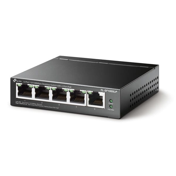 TP-LINK switch TL-SG1005LP PoE(4- porty), 100Mbps, auto MDI/MDIX