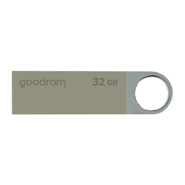 Goodram USB flash disk, USB 2.0, 32GB, UUN2, srebrny, UUN2-0320S0R11, USB A, z oczkiem na brelok